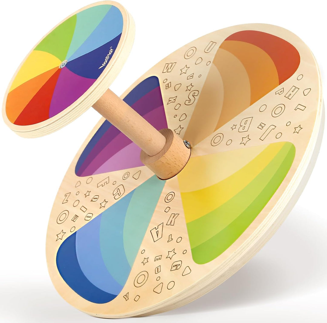 Wooden Sit and Spin Toy for Toddlers Age 3+