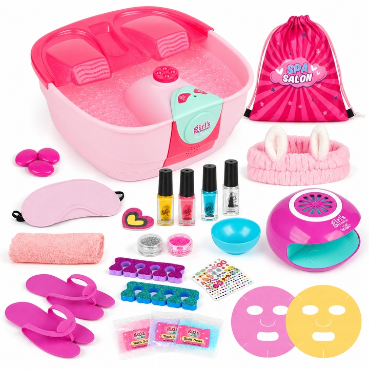 Kids Foot Spa &amp; Nail Kit for Girls Ages 6–12