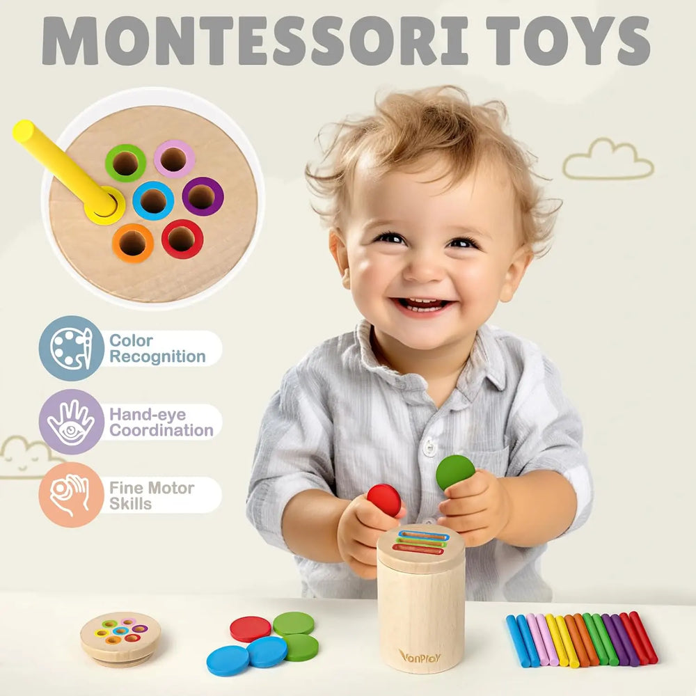 Color Matching Montessori Set for 1 Year Olds 