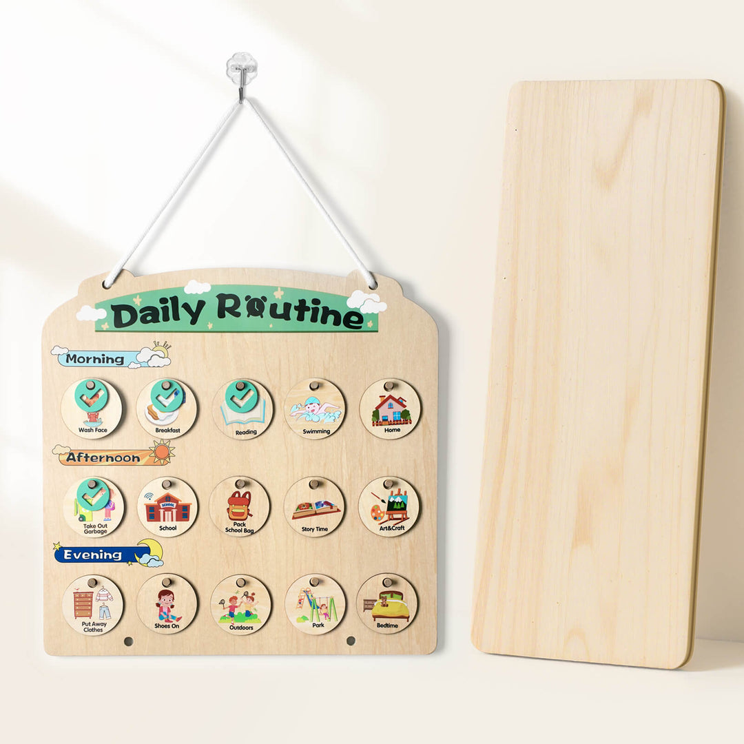wooden visual schedule