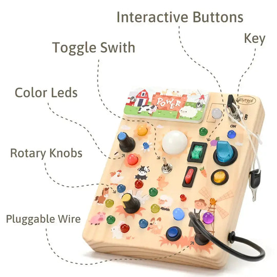 Wooden Busy Board — JoyReal Toys