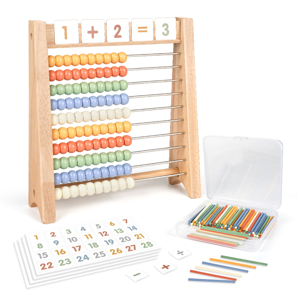 Wooden Abacus for Kids – Counting & Math Learning Toy for Preschoolers