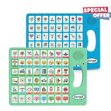 Basic and sentence-building AAC boards with speech device