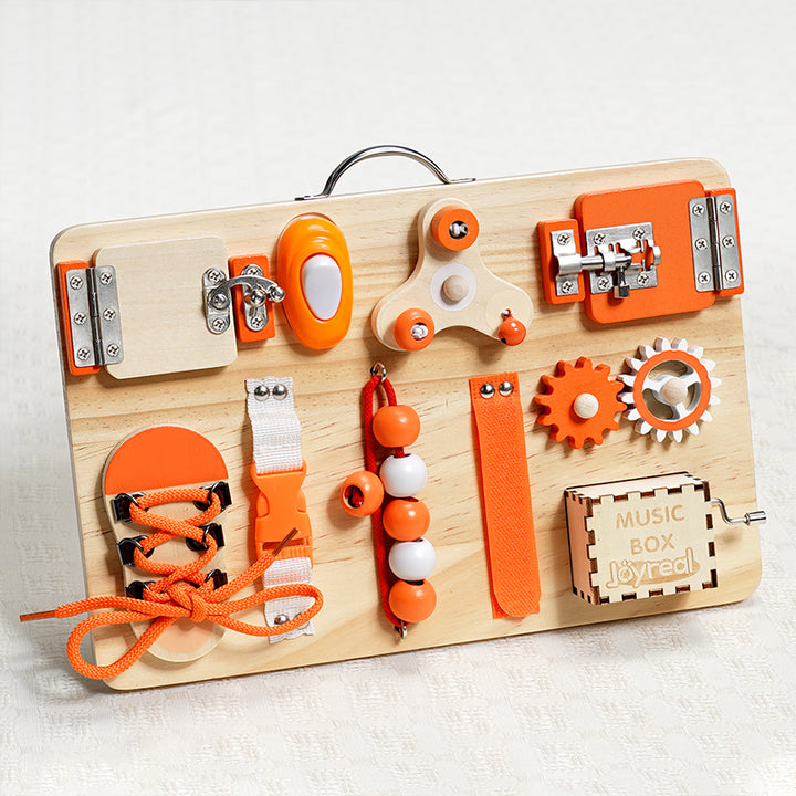 Joyreal Children's Busy Board | Sensory Learning Toy with 10+ Activities