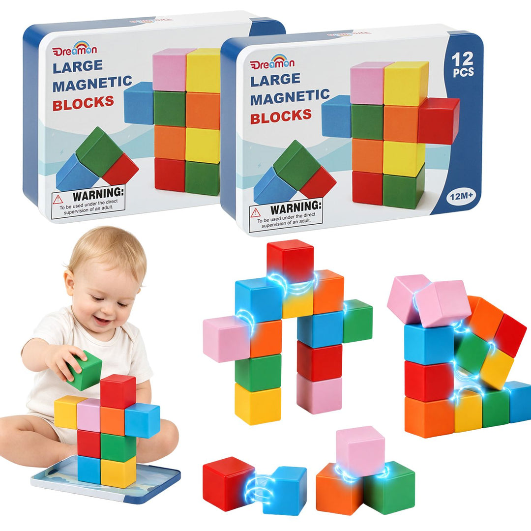 Large Magnetic Building Blocks STEM Magnets Toys for Kids
