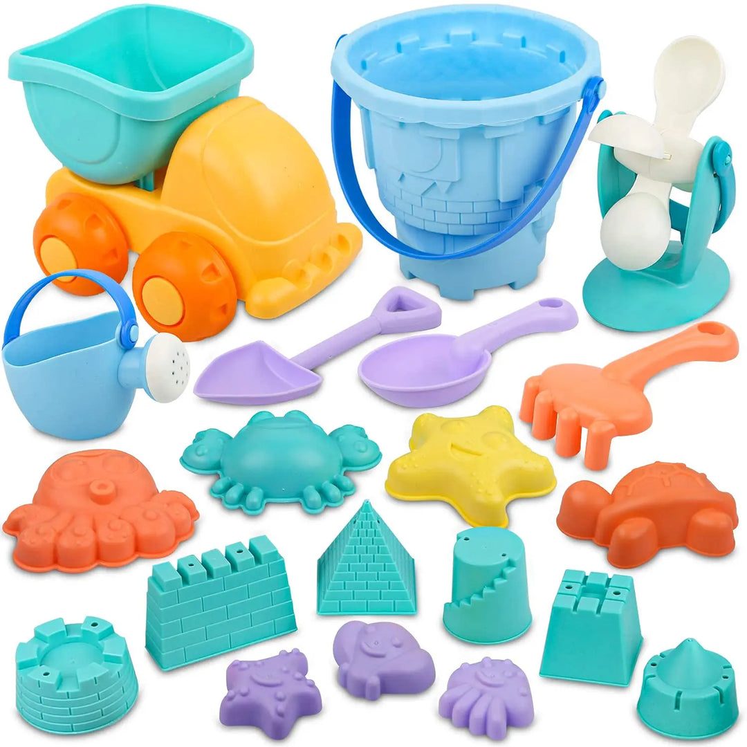 Beginner Sand Toys Set with Soft Tools and Fun Molds 