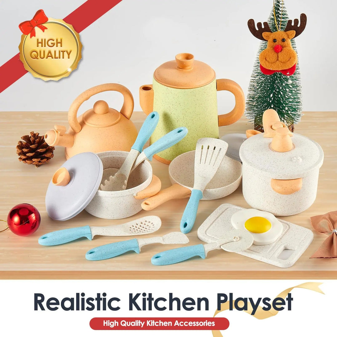 Kids Play Kitchen Accessories Set for Toddlers 
