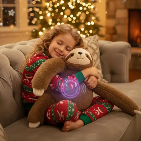 Weighted Sloth Doll Vibrating Sensory Toys for reducing anxiety & improving focus 