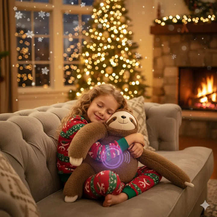 Weighted Sloth Doll Vibrating Sensory Toys for reducing anxiety & improving focus 