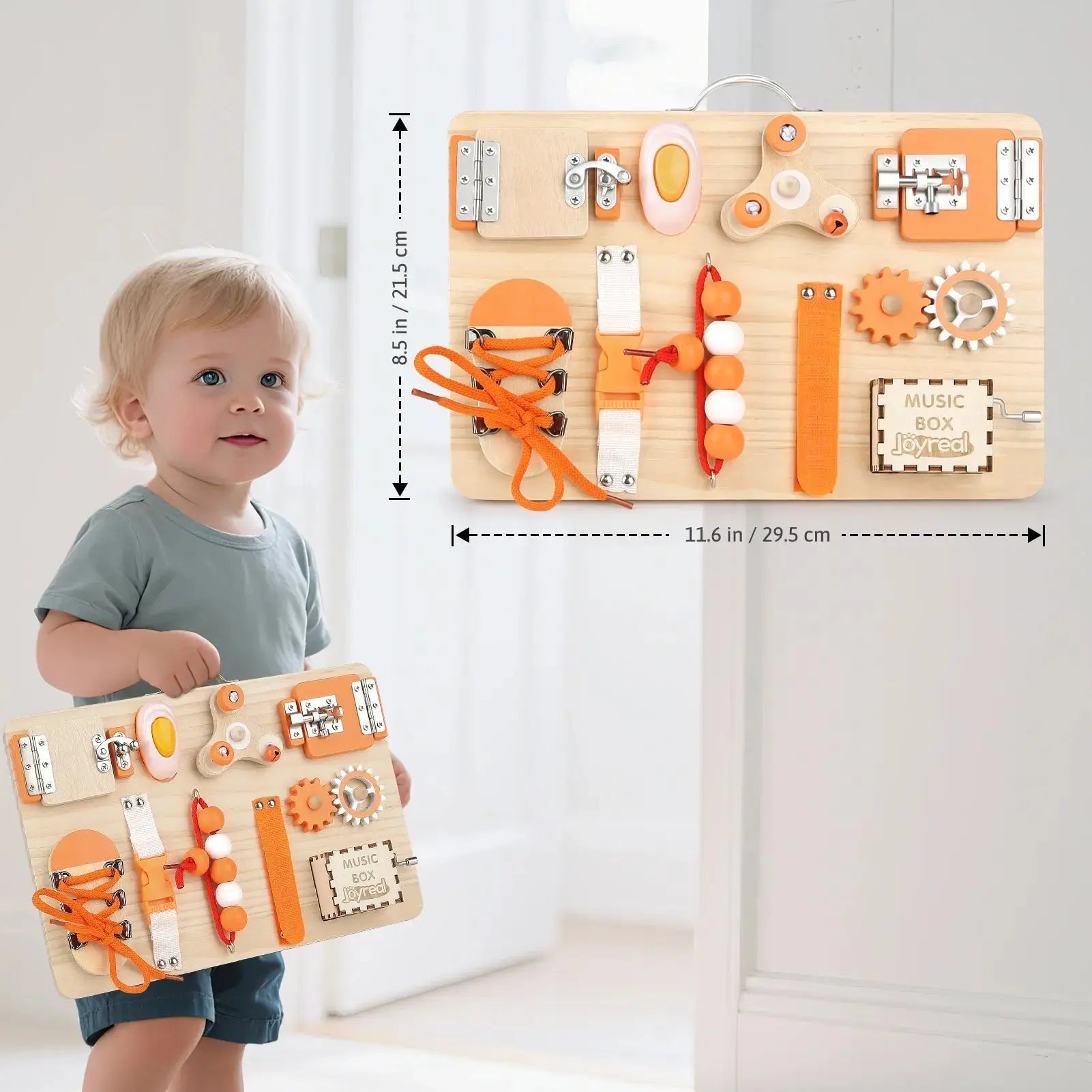 Montessori Sensory Busy Board for Toddlers - Joyreal