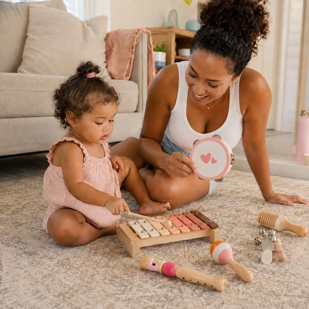 Little Rhythms - Wooden Musical Instruments Sound Exploration Kit for Toddlers