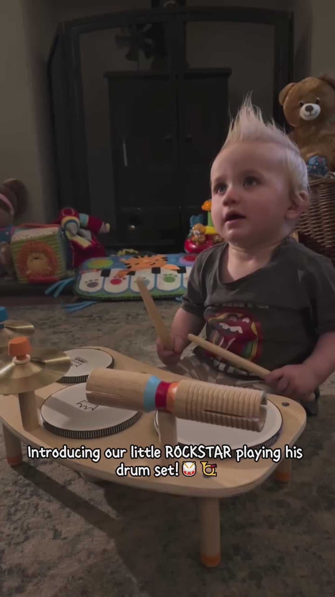 Little Beat Makers – Wooden Music Table &amp; Drum Set