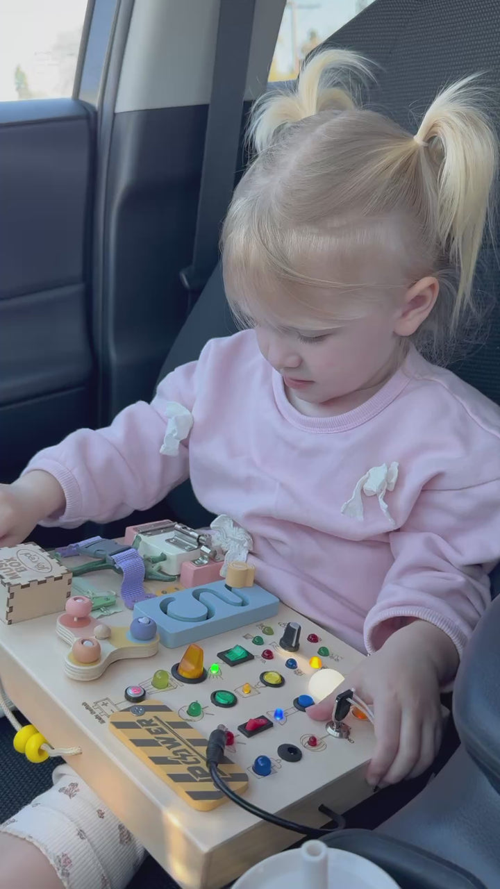 Montessori Busy Board for Early Learning Kids
