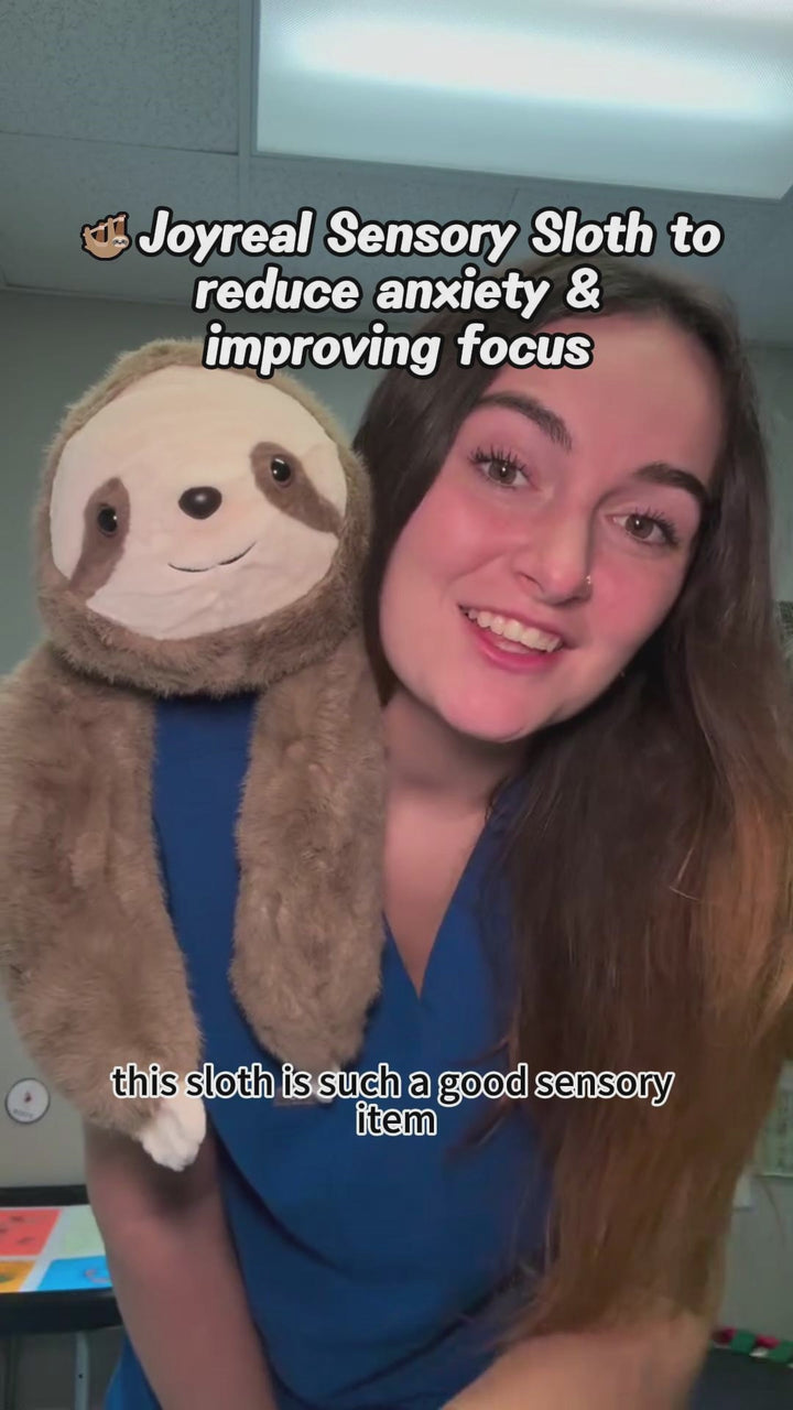 Weighted Sloth Doll Vibrating Sensory Toys for reducing anxiety & improving focus