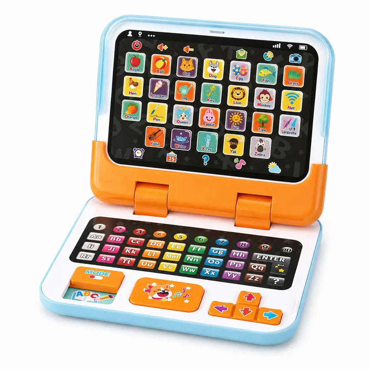 2-in-1 Speech Learning Laptop for Toddlers with Music &amp; Sound 