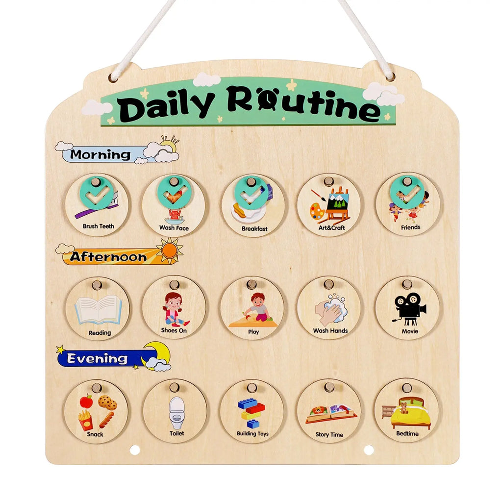 Morning Routine Slider Pictogramme Routine Francais Enfant Upgraded Slider 3-in-1 Bedtime ...